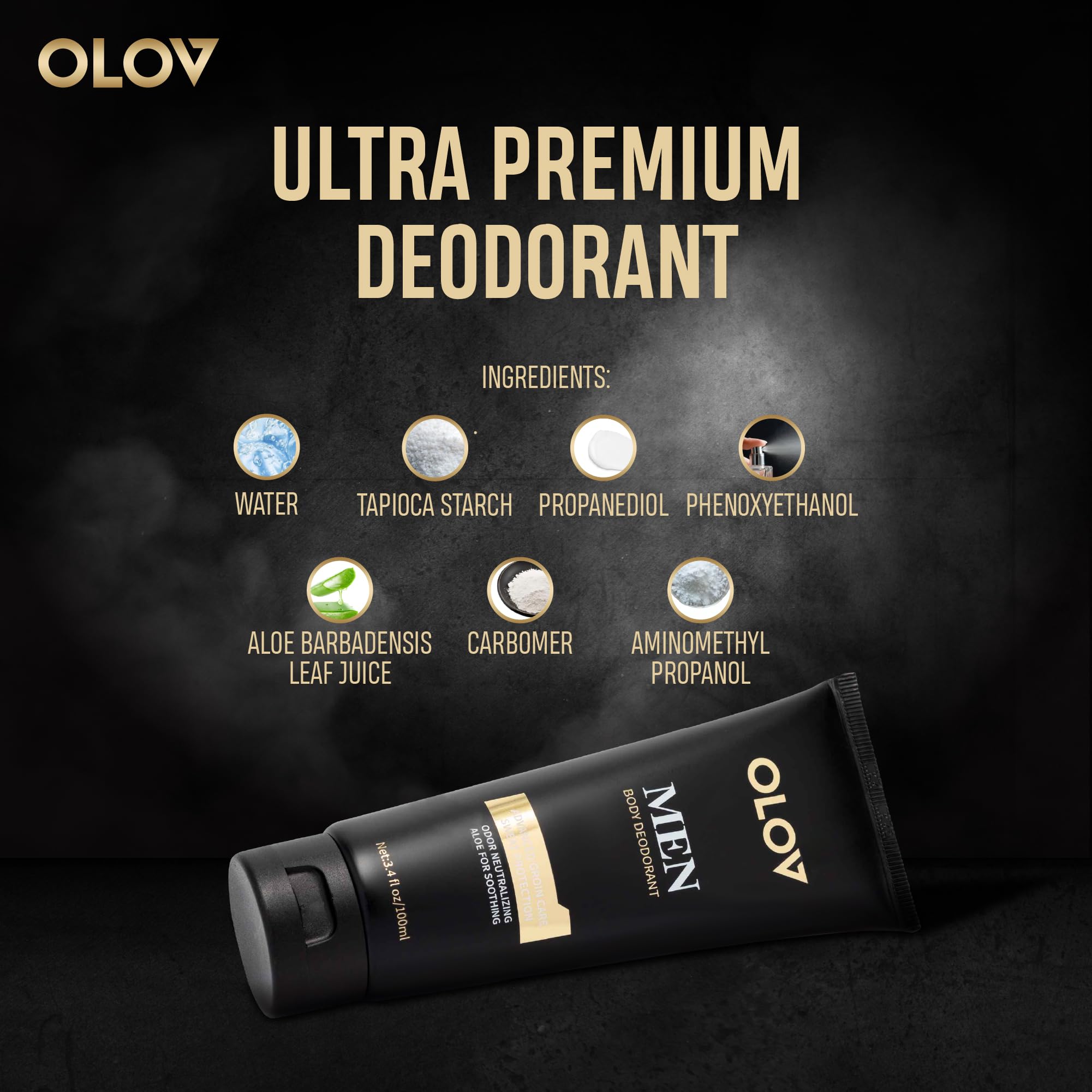 OLOV 3.4fl oz Deodorant for Men - olovshop