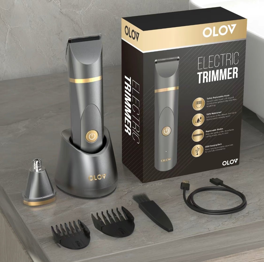 OLOV Electric Body Hair Trimmer - Groin Hair Trimmer, Men's Ball Hair Trimmer - olovshop