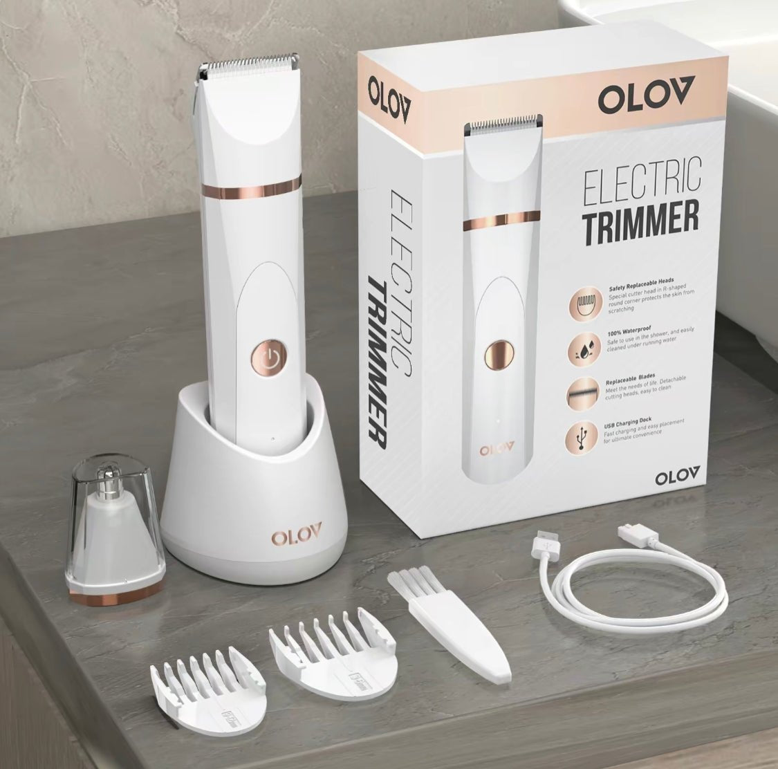 OLOV Electric Body Hair Trimmer - Groin Hair Trimmer, Men's Ball Hair Trimmer - olovshop