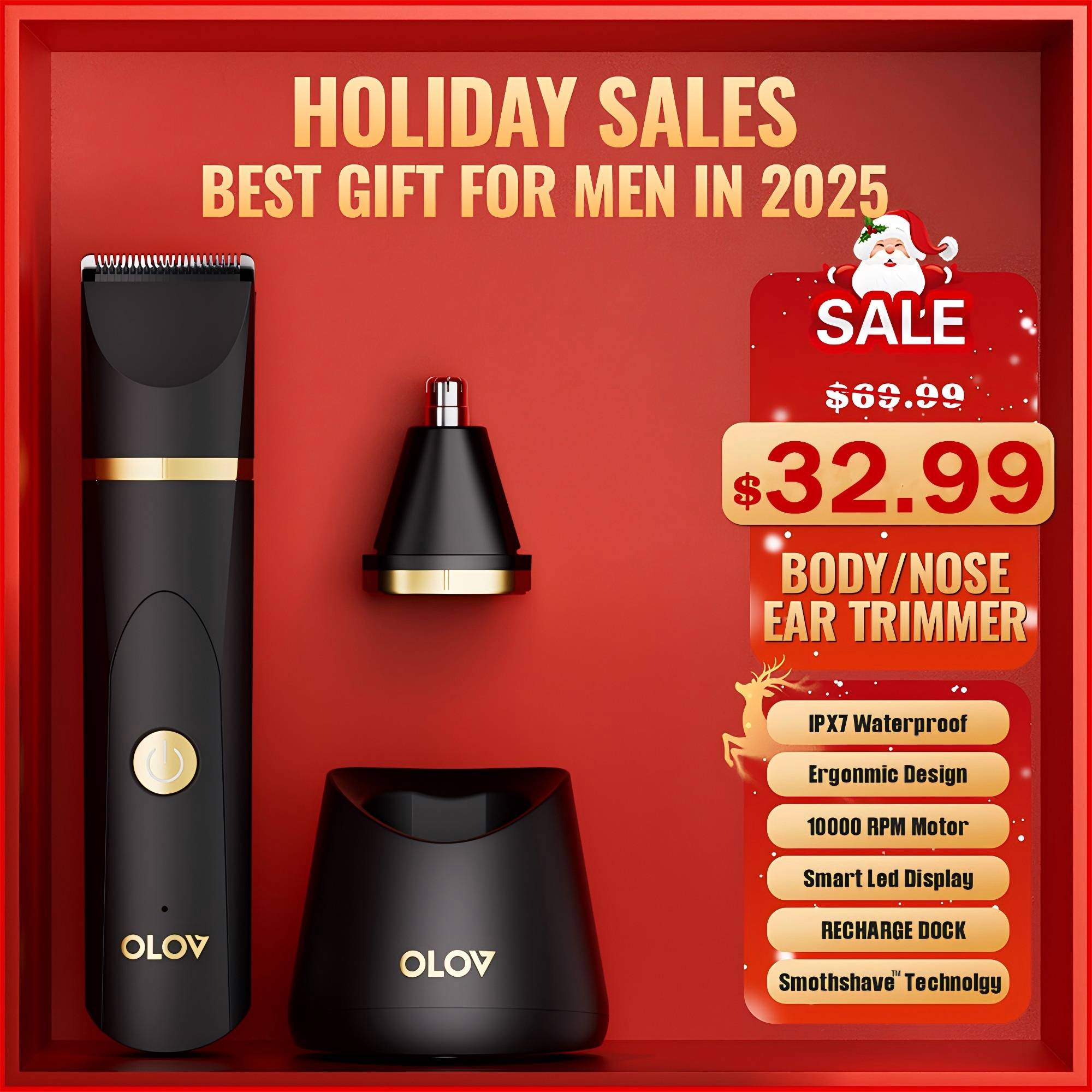 OLOV Electric Body Hair Trimmer - Groin Hair Trimmer, Men's Ball Hair Trimmer - olovshop