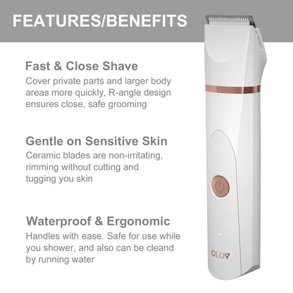 OLOV Electric Body Hair Trimmer - Groin Hair Trimmer, Women's Body Hair Trimmer - olovshop - 